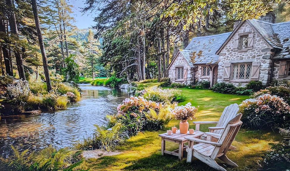 Home on the banks of a brook
