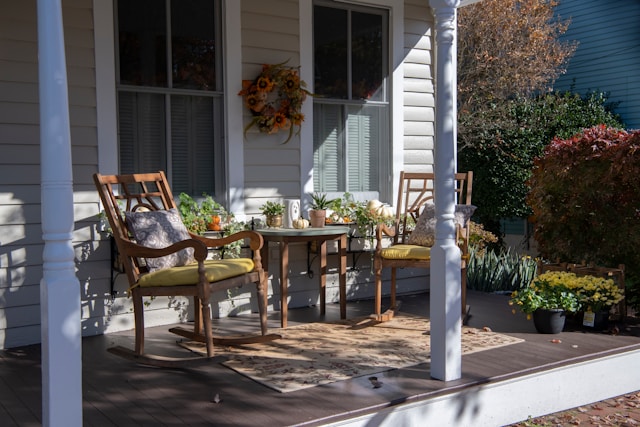 Plants on the porch